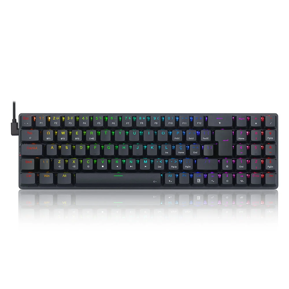 Teclado Gamer Mecânico Redragon Ashe Pro RGB, Switch Brown, Preto - K626p-Kbs-B Teclado Gamer Mecânico Redragon Ashe Pro RGB, Switch Brown, Preto - K626p-Kbs-B