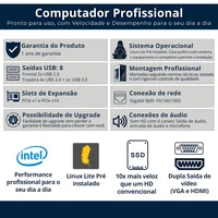 Computador Intel I5 850016 GB DDR4 SSD 240 GB