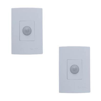 Kit 2x Sensor De Presença Qualitronix, Embutir Sem Chave, Lente 180º, 6 Funções - Qi2mb