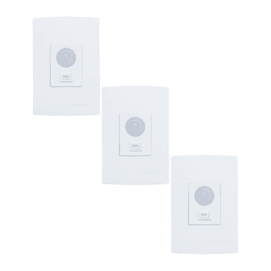 Kit 3x Sensor de Presença Qualitronix, Embutir Com Chave, Lente 180º, 6 Funções - Qi6mb