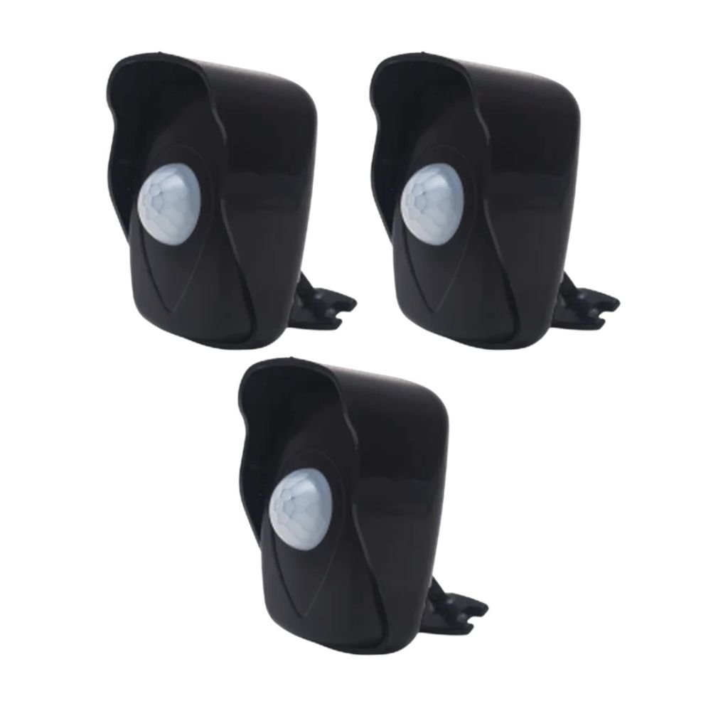 Kit 3x Sensor De Presença Qualitronix, Área Externa, Lente 180º, 6 Funções - Qa26m