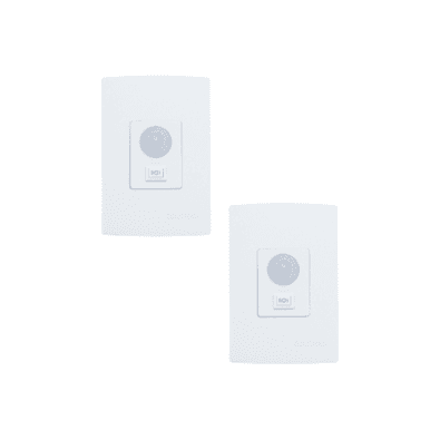 Kit 2x Sensor De Presença Qualitronix, Embutir Com Chave, Lente 180º, 6 Funções - Qi6mb