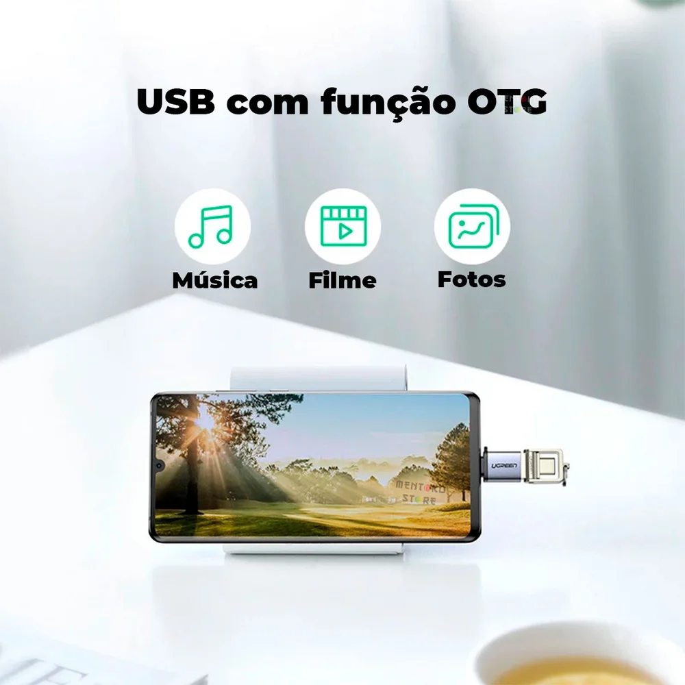 Imagem 5 de 5 do produto Adaptador Conversor USB A Para USB C 3.0, Note Cell - Ugreen