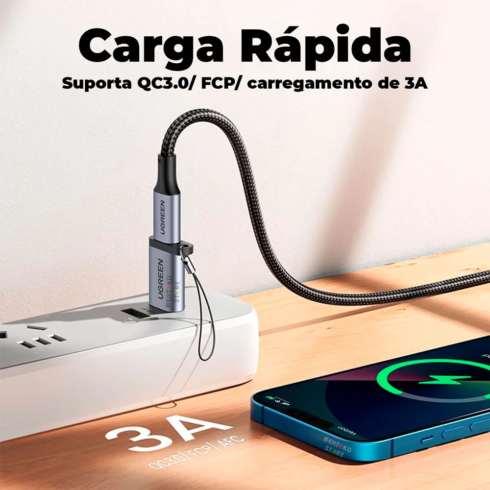 Imagem 4 de 5 do produto Adaptador Conversor USB C Para USB A 3.0, Note Cell - Ugreen