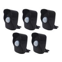 Kit 5x Sensor De Presença Qualitronix, Área Externa, Lente 180º, 6 Funções - Qa26m