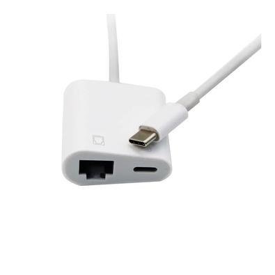 Cabo Adaptador USB Tipo-c Para Rj45 Com Carregamento 36 W