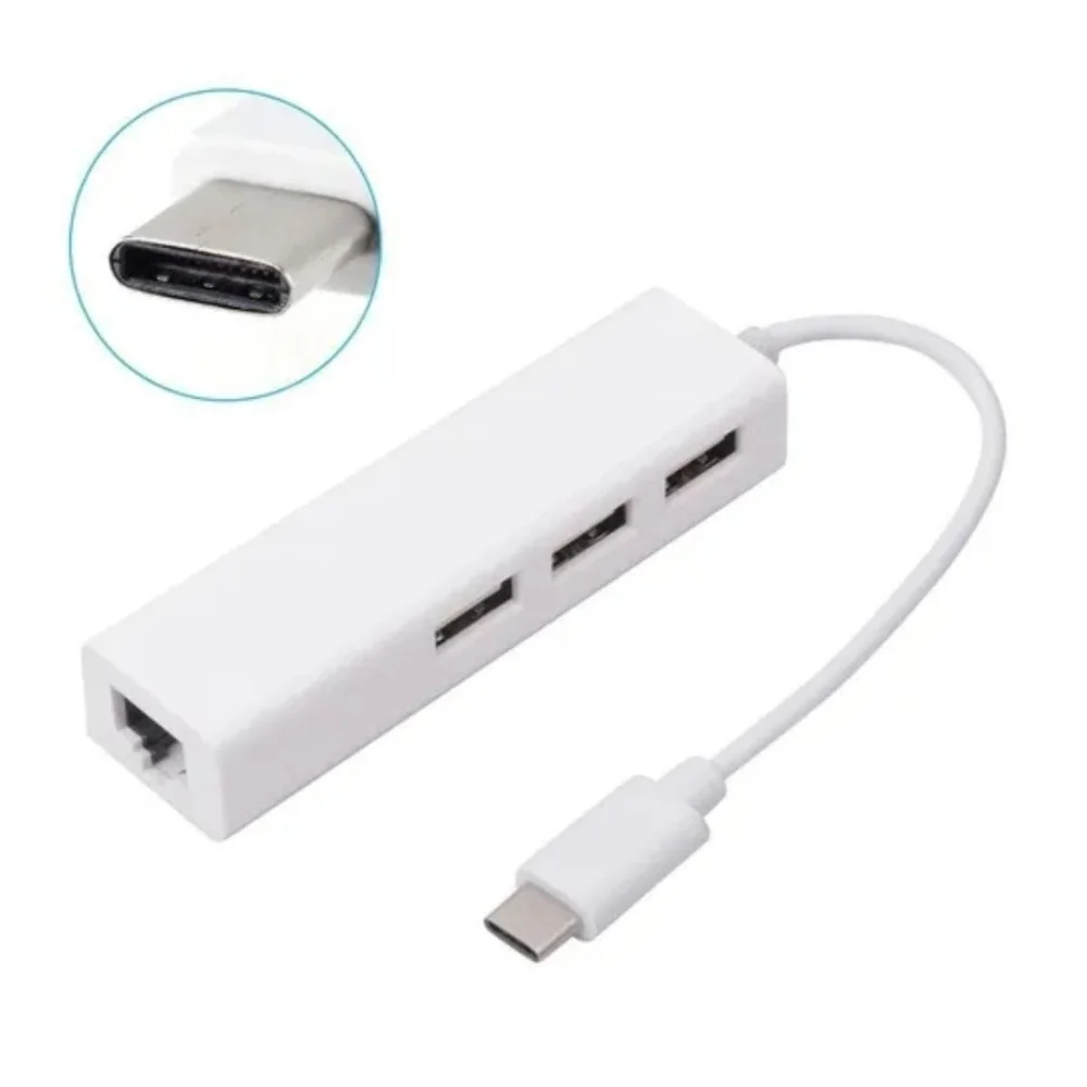 Imagem 5 de 5 do produto Adaptador Hub USB-c Com Ethernet 100 Mbps E 3 Portas USB 2.0