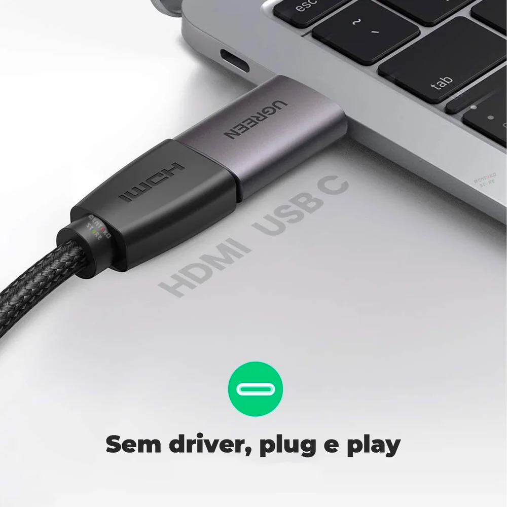 Imagem 2 de 5 do produto Adaptador Conversor USB C X HDMI 4K, Celular Notebook - Ugreen