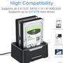 Sata Docking Station, Cópia Offline Hot Swap Double Slot 2x 18tb Hard Drive USB 3.0 Led RGB