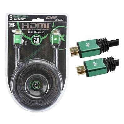 Cabo HDMI Macho X Macho 2.0, 4k Premium, 3 Metros