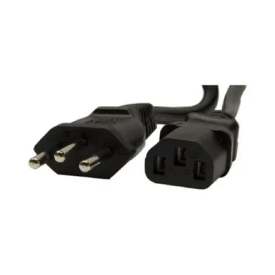 Cabo De Força Tripolar, 0.75mm / 10A, Para Fonte Até 800W, 1.8 Metros - Novo Padrão Brasileiro