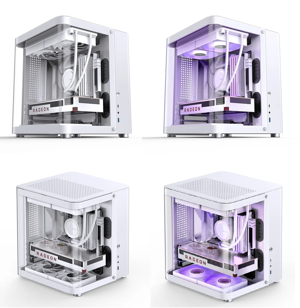 Imagem 2 de 5 do produto Gabinete Jonsbo Tk1, Matx/Itx, Branco