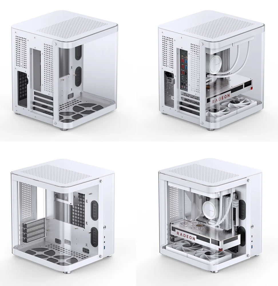 Imagem 3 de 5 do produto Gabinete Jonsbo Tk1, Matx/Itx, Branco
