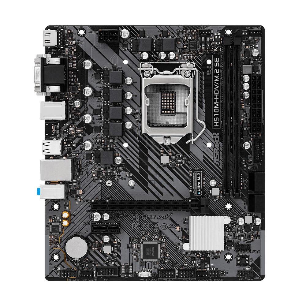 Placa Mae Asrock Intel 1200 H510m Hdv M2 Se KaBuM