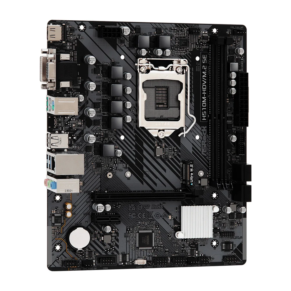 Imagem 5 de 5 do produto Placa Mae Asrock Intel 1200 H510m Hdv M.2 Se, 2xddr4, HDMI/DVI/VGA, 11 H510m-hdv/m.2 Se