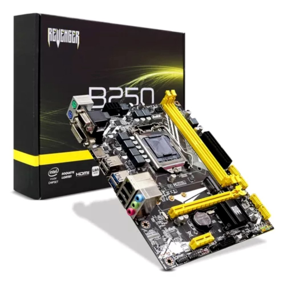 Placa-Mãe Knup B250, Intel 1151, 2xDDR4, 32GB, HDMI/VGA - Revenger