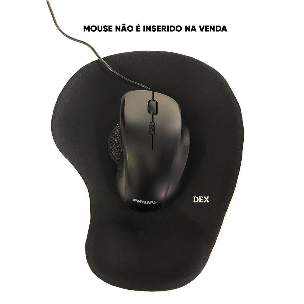 Mouse Pad Ergonômico Dex, Com Apoio, Em Gel Mouse Pad Ergonômico Dex, Com Apoio, Em Gel