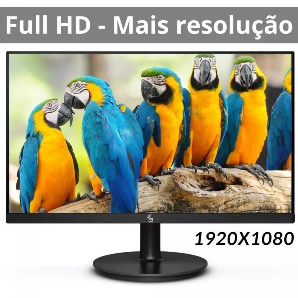 Monitor 3Green, 24 Polegadas, LED Full HD Widescreen, 75Hz, 2MS, HDMI, VGA, Vesa, Ajuste De Inclinação - M240whd
