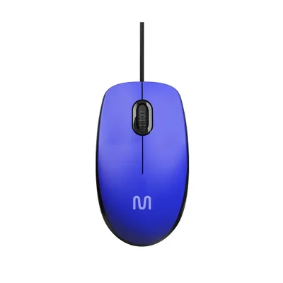Mouse Com Fio Mf400, Clique Silencioso, Conexão USB, 1200dpi, Cabo De 180cm, 3 Botões, Azul Multi - Mo388