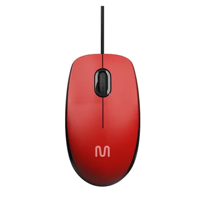 Mouse Com Fio Mf400, Clique Silencioso, Conexão USB, 1200dpi, Cabo De 180cm, 3 Botões, Vermelho Multi - Mo390