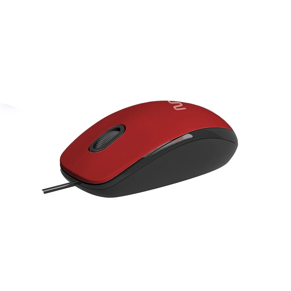 Imagem 2 de 5 do produto Mouse Com Fio Mf400, Clique Silencioso, Conexão USB, 1200dpi, Cabo De 180cm, 3 Botões, Vermelho Multi - Mo390