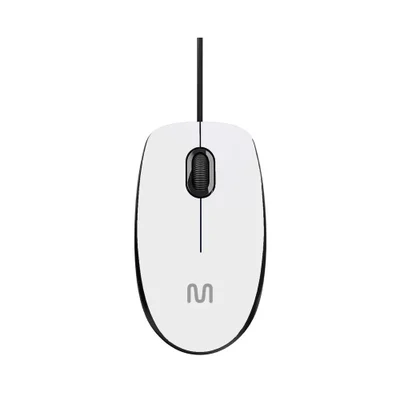 Mouse Com Fio Mf400,Clique Silencioso, Conexão USB, 1200dpi, Cabo De 180cm, 3 Botões, Branco Multi - Mo389