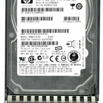 Hd Sas Hp 146GB 10k 2.5 Polegadas - Dg146babcf 460850-002