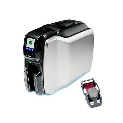 Kit Zebra Ribbon Color 58x99 + Impressora Zc300, USB, Ethernet