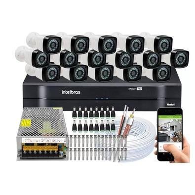 Kit 16 Câmeras Segurança HD + Dvr Intelbras 1116