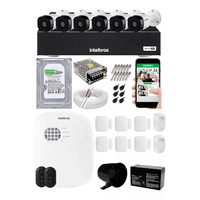 Kit Cftv 6 Câmeras Intelbras HD, 720p + Alarme Residencial Sem Fio + HD Interno 500GB