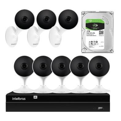 Kit 8 Câmeras Segurança Full HD, Im3, Wifi + Nvd Intelbras + HD 1TB