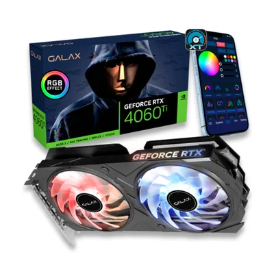 Placa Vídeo RTX 4060 TI Black Ex Galax Nvidia