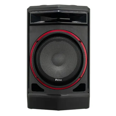 Caixa Acústica Philco PCX 100, Entrada ALXILIAR, P2/ USB / BLUET 5.0, RADIO FM, 750w RMS