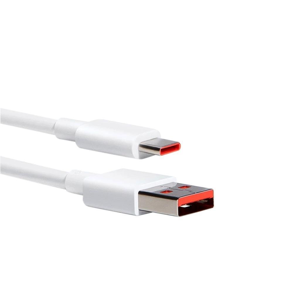 Cabo USB-A Para USB-C Xiaomi, Ultrarrápido, Até 120W, Branco