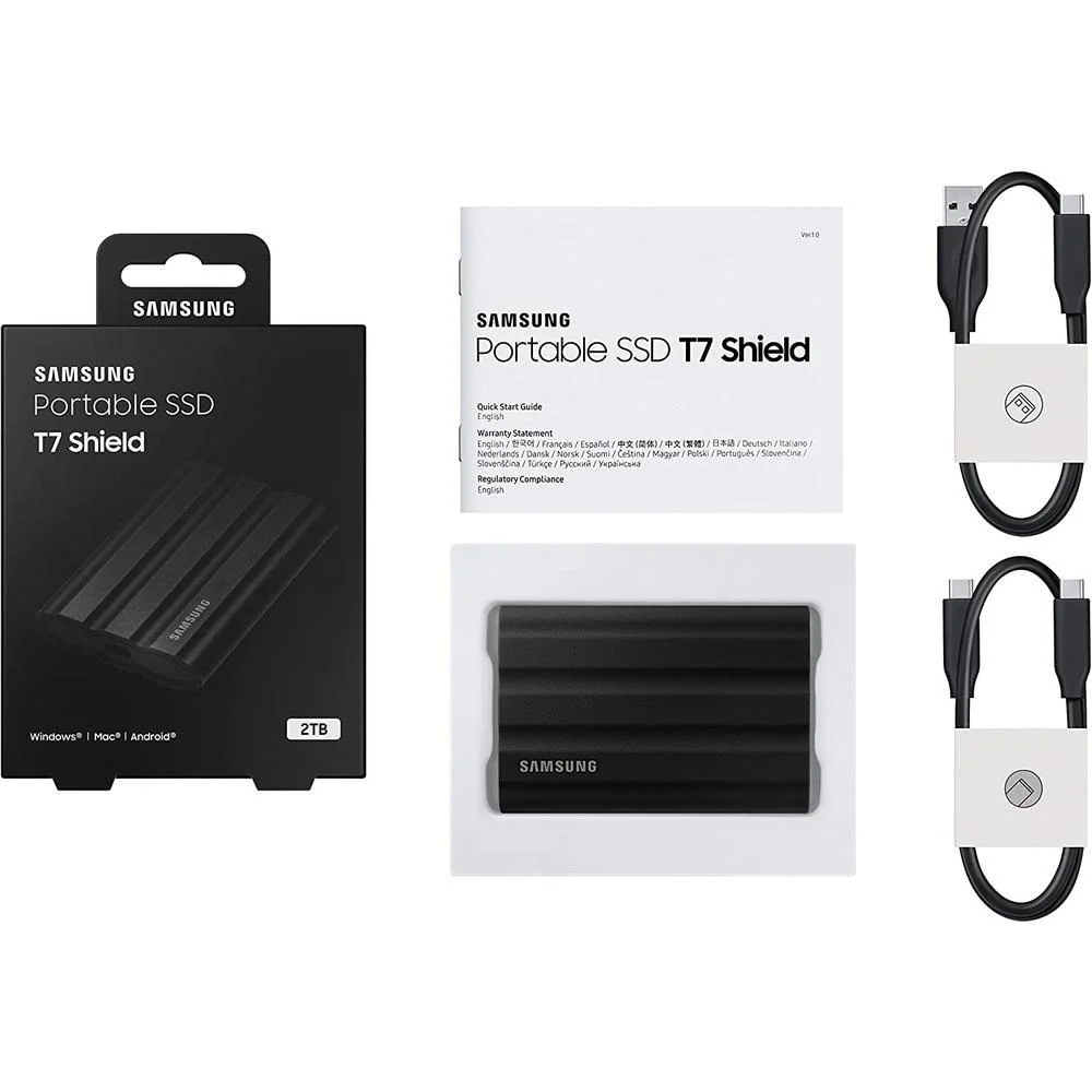 SSD Portátil Samsung 1TB T7 Shield Leitura até