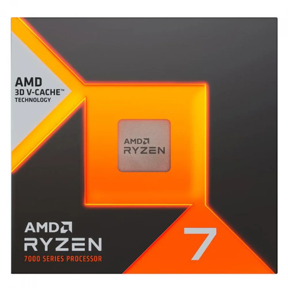 Imagem 2 de 4 do produto Processador AMD Ryzen 7 7800X3D, 4.20Ghz (Turbo 5.00GHZ), Cache 512KB, AM5, 8 Núcleos, Vídeo Integrado - 100-100000910WOF