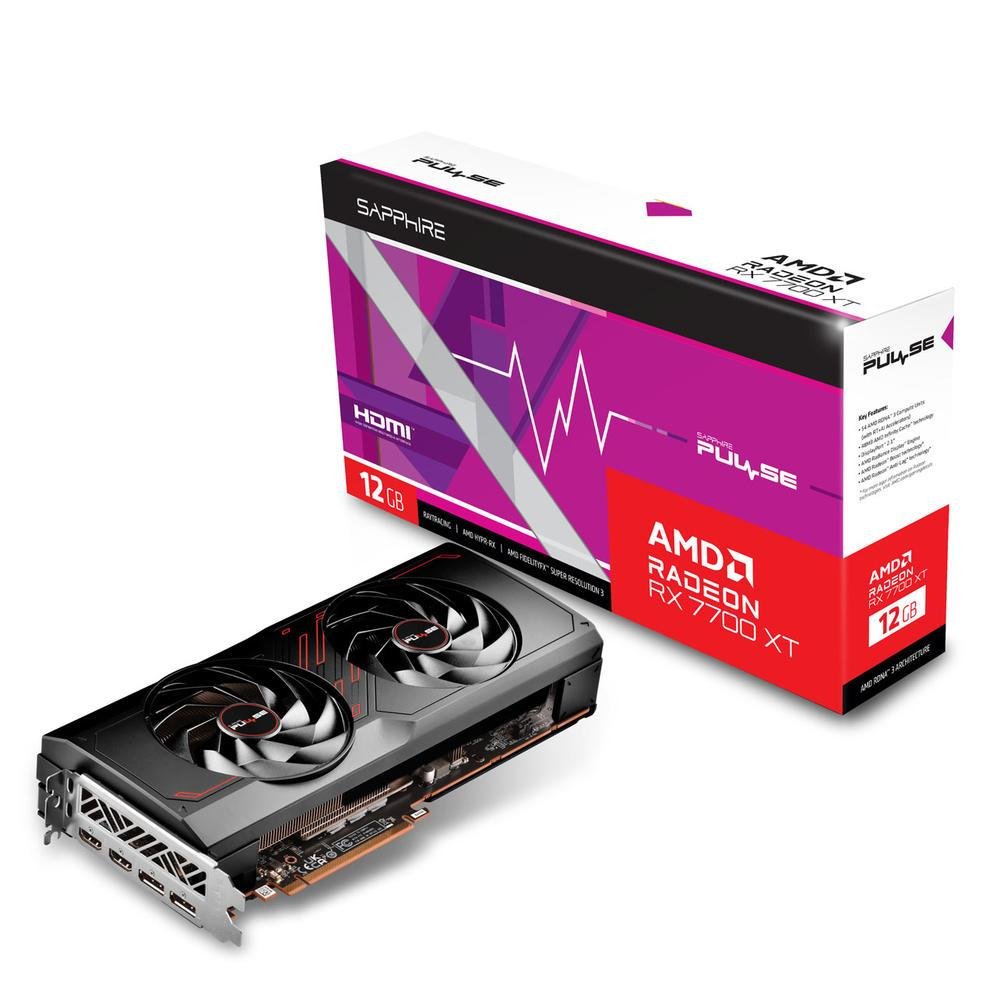 グラフィックボード・グラボ・ビデオカード Radeon RX7700XT 12GB AFMF2 SAPPHIRE Placa de Vídeo RX 7700 Xt Sapphire Multi KaBuM