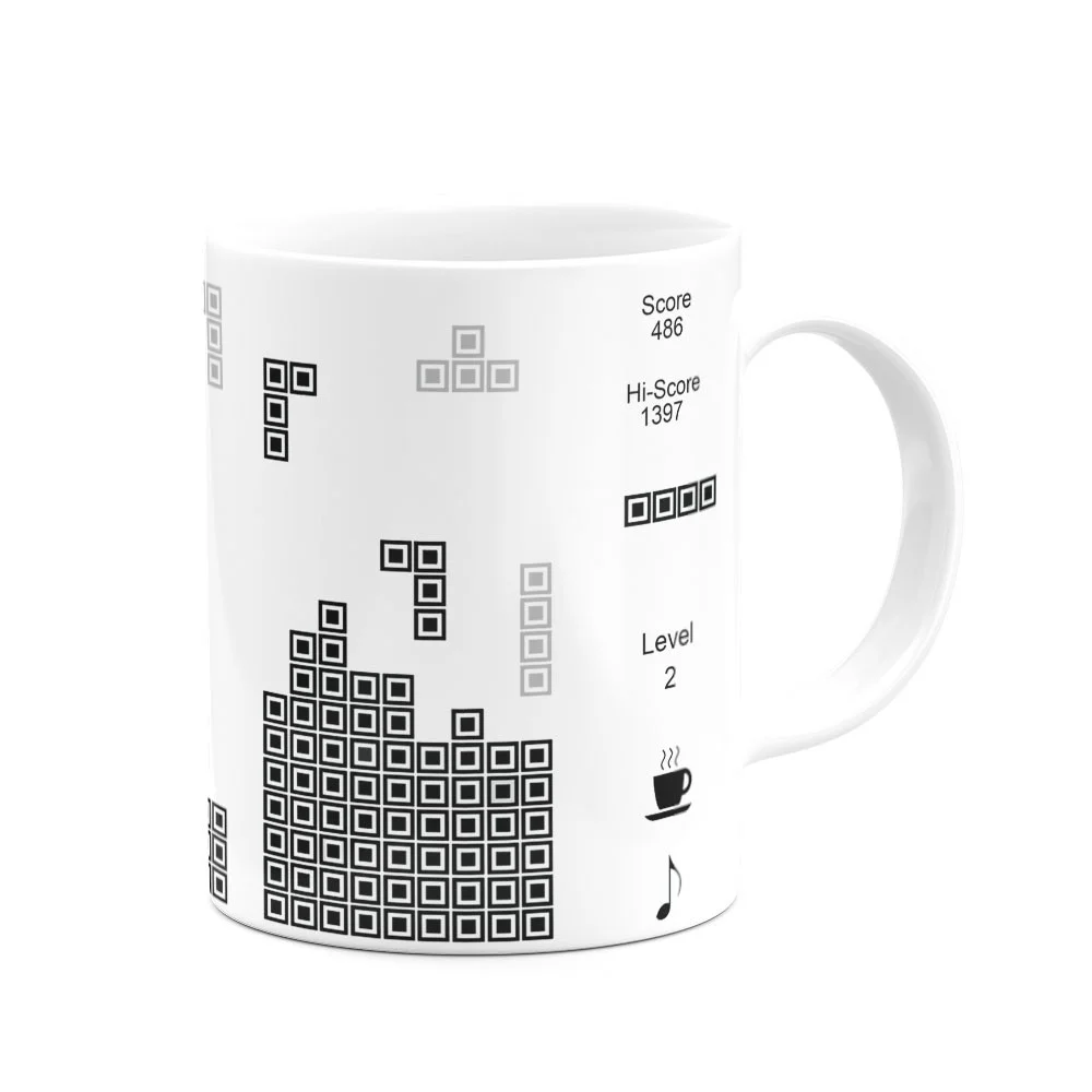 Imagem 2 de 3 do produto Caneca Gamer Tetris, Branca