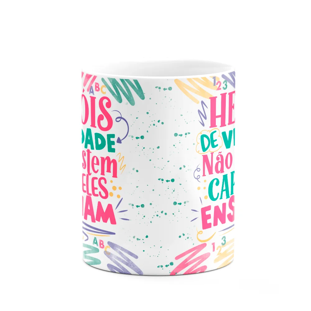 Imagem 2 de 3 do produto Caneca Professora,Heróis De Verdade Ensinam
