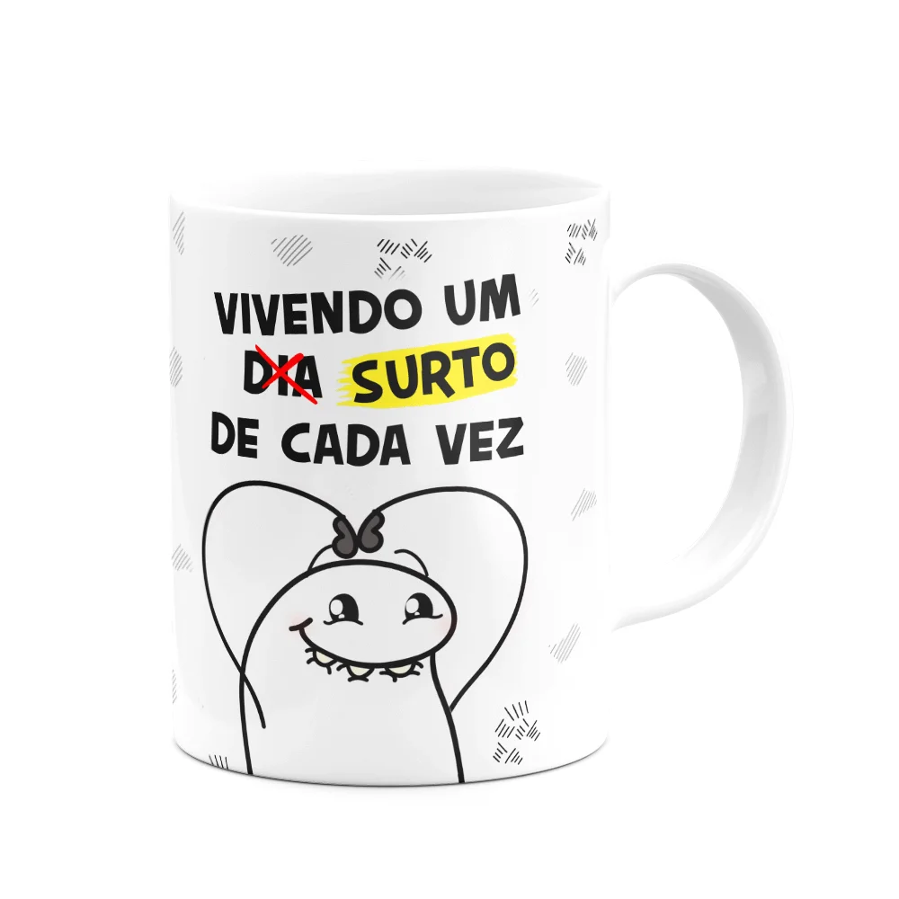 Imagem 3 de 3 do produto Caneca Diverida Flork,Vivendo Um Dia De Cada Vez