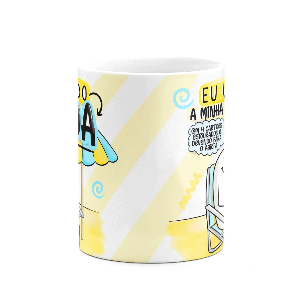 Imagem 2 de 3 do produto Caneca Divertida Flork Boy,Eu Vivendo A Minha Vida