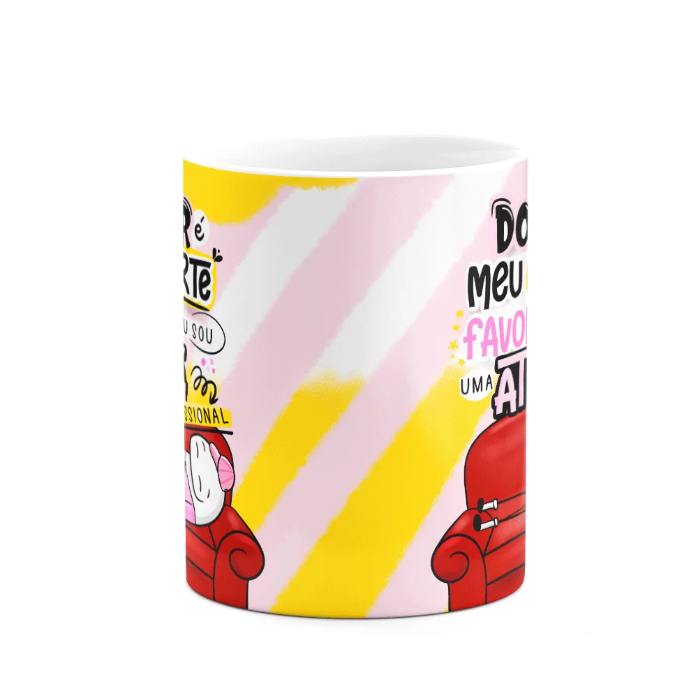 Imagem 2 de 3 do produto Caneca Divertida Flork Girl,Dormir É Meu Esporte Favorito!
