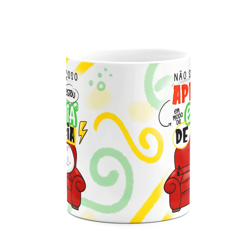 Imagem 2 de 3 do produto Caneca Divertida Flork,Não Sou Preguiçoso