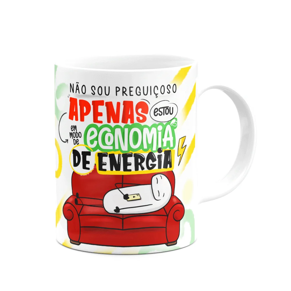 Imagem 3 de 3 do produto Caneca Divertida Flork,Não Sou Preguiçoso