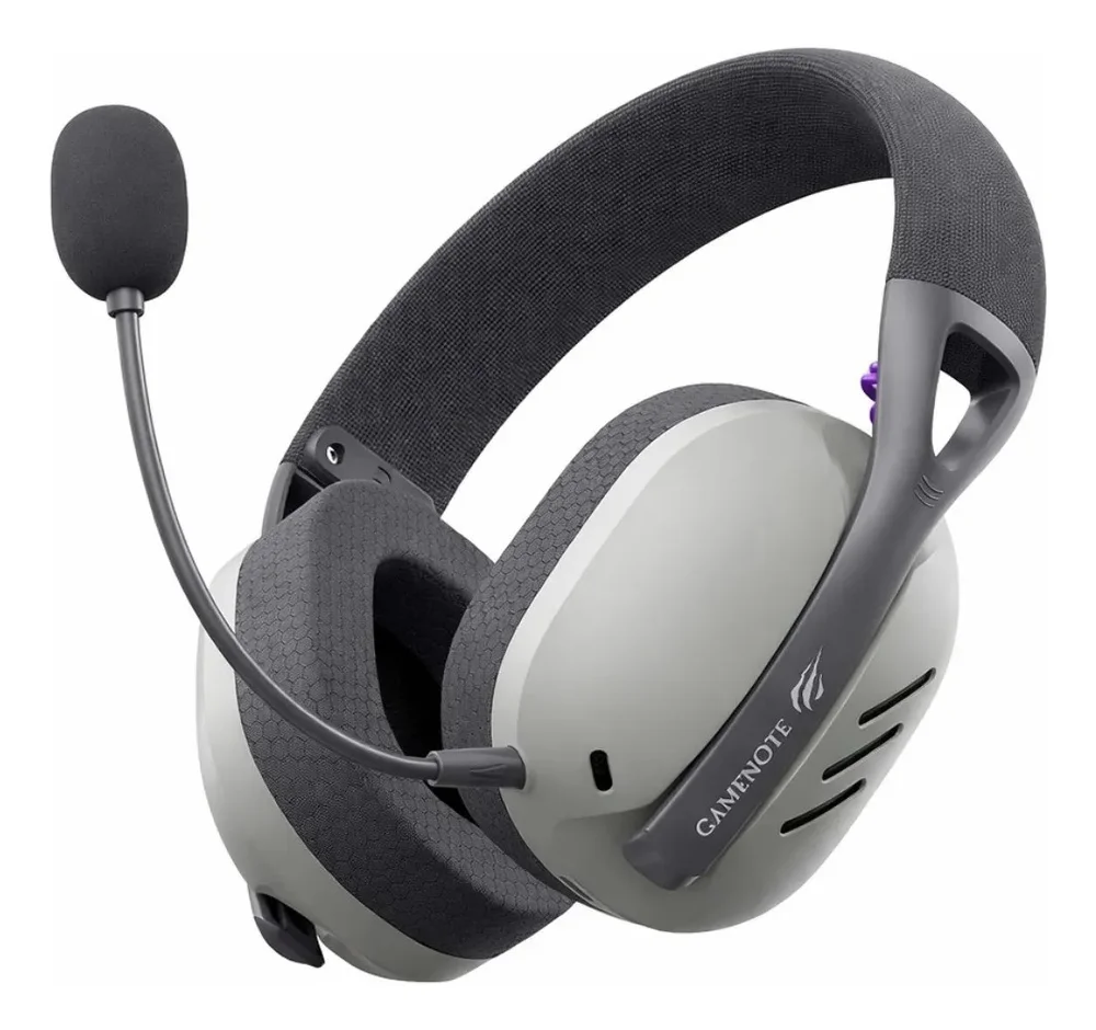 Headset Gamer Havit Fuxi H3, Driver 40mm, 7.1 Surround, Bluetooth E USB, Tipo C 3.5mm, Cinza - Sem Fio Headset Gamer Havit Fuxi H3, Driver 40mm, 7.1 Surround, Bluetooth E USB, Tipo C 3.5mm, Cinza - Sem Fio