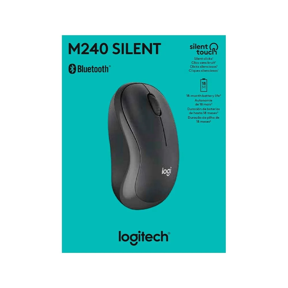 Imagem 5 de 5 do produto Mouse Logitech, Bluetooth M240 Silent, Grafite