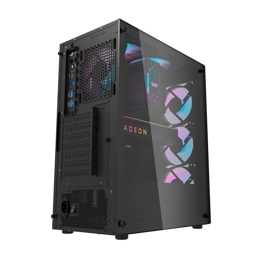 Imagem 4 de 5 do produto Gabinete Gamer Hyrax Hgb600b, FULL Tower, Lateral De Vidro