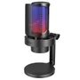Microfone Condensador Fifine Ampligame A8, Cardioide, Preto, USB, RGB, Botão Quick Mute