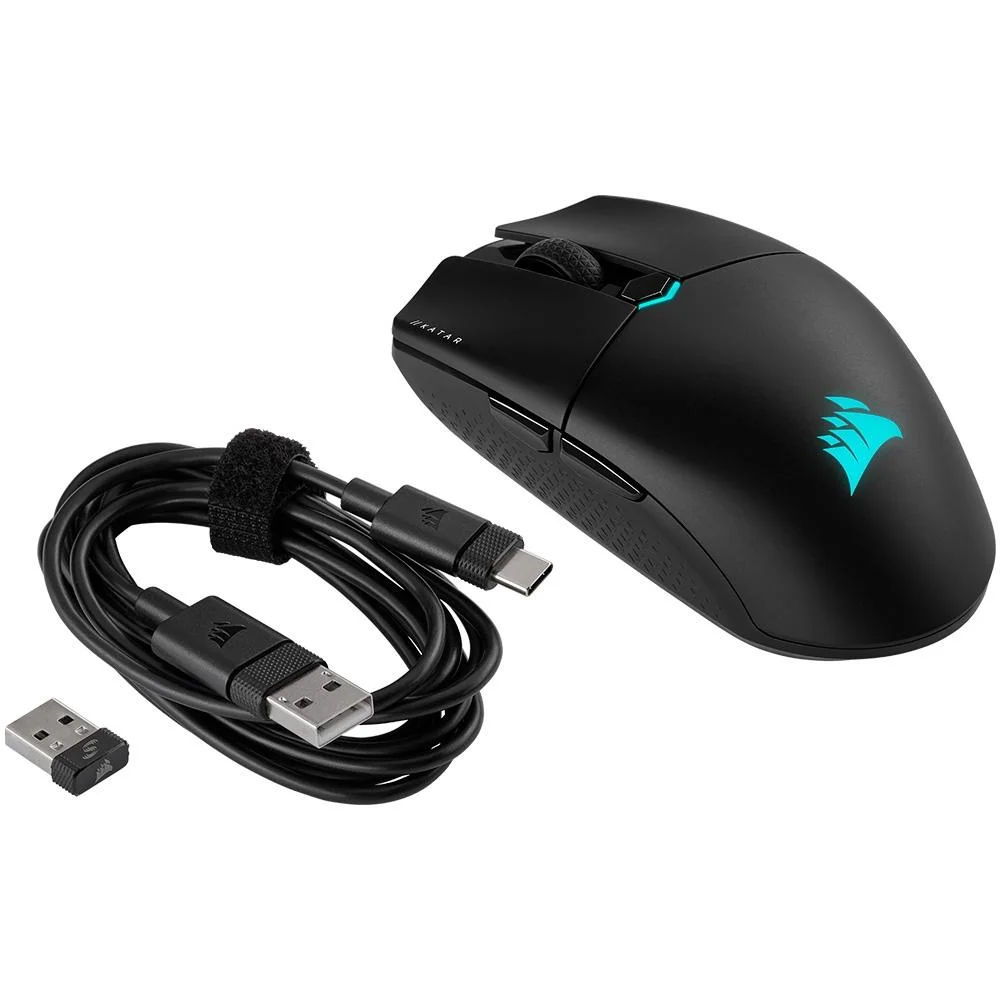 Imagem 3 de 5 do produto Mouse Gamer Corsair Kater Elite Wireless, RGB, 26000 DPI,6 Botões, Preto - Ch-931c111-na