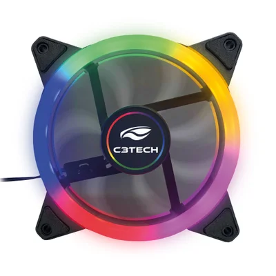Cooler Fan C3tech F7-l130m, 120x120x25mm, LED FRGB, 1200rpm